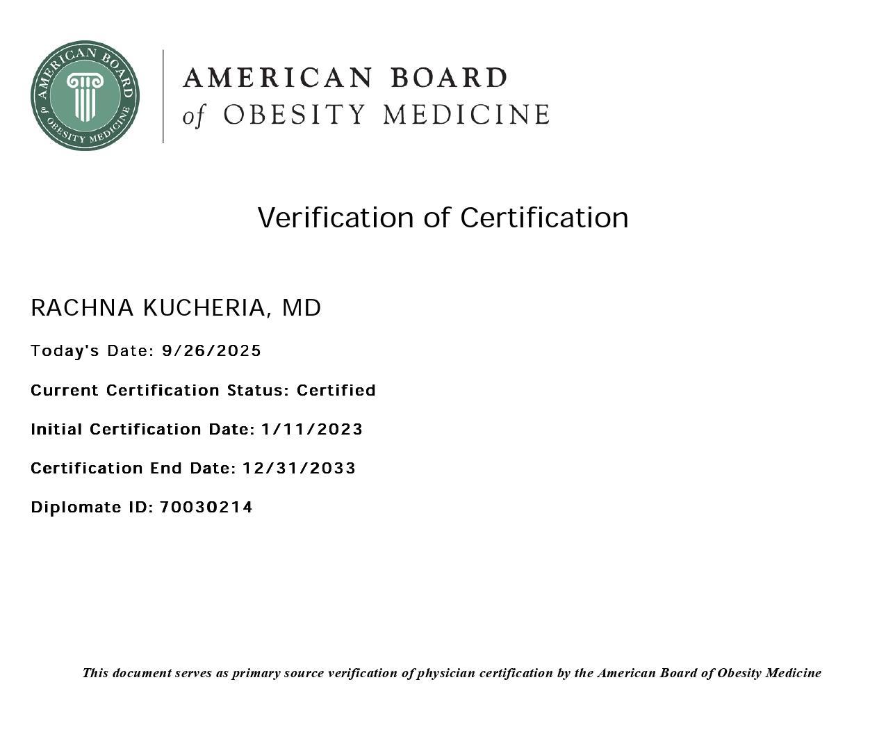 ABOM Certificate